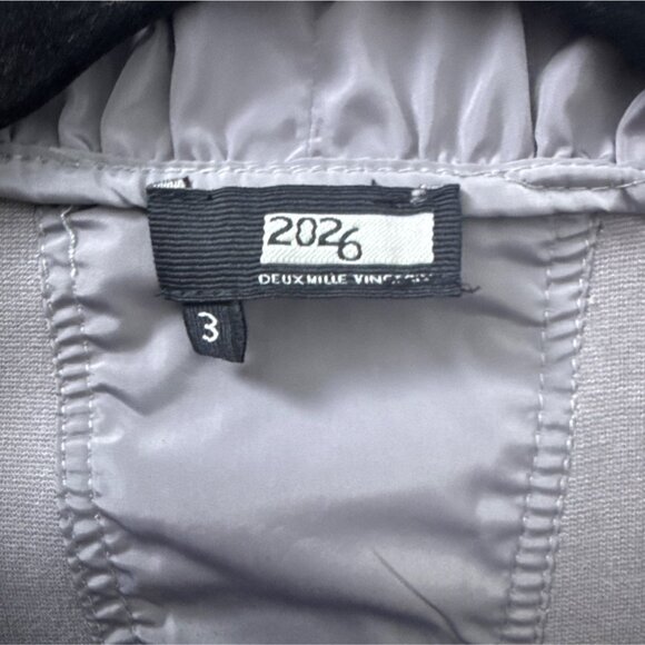 Gray Long-Sleeve Hooded Dress With Ruffle Detail & Zipper Accents - Picture 7 of 7